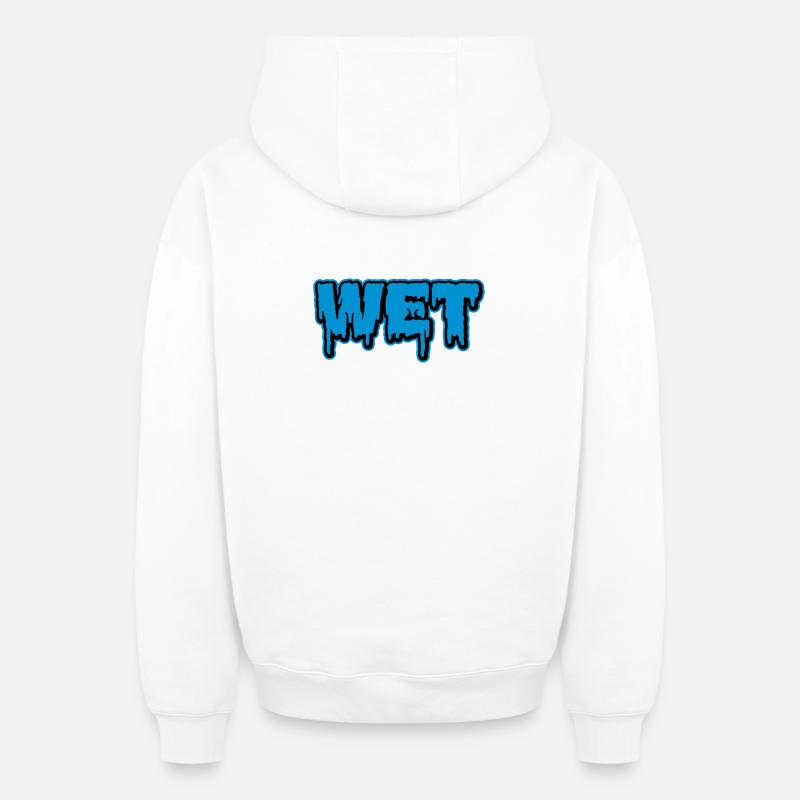 Wet - Oversized Heavyweight Unisex Zip Hoodie - Weiß