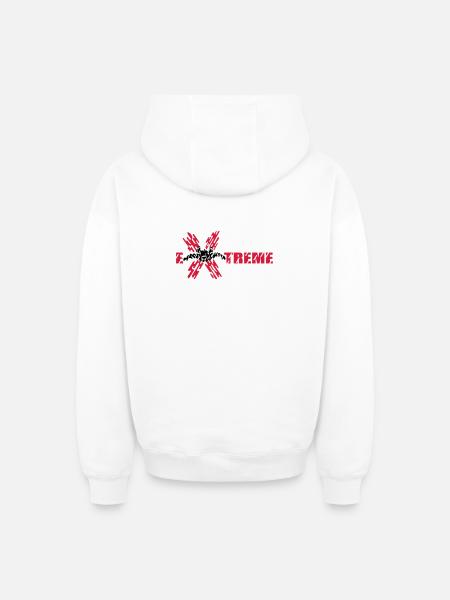 skydiver extreme - Oversized Heavyweight Unisex Zip Hoodie - white