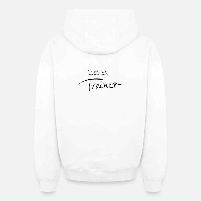 Bester Trainer - Oversized Heavyweight Unisex Zip Hoodie - Weiß
