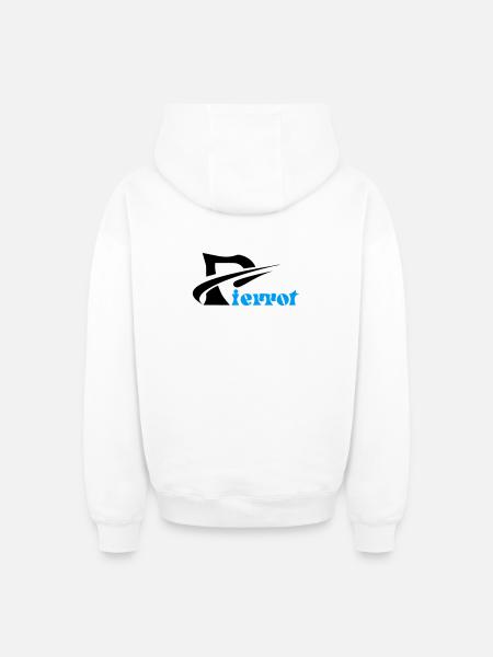 Pierrot - Oversized Heavyweight Unisex Zip Hoodie - white