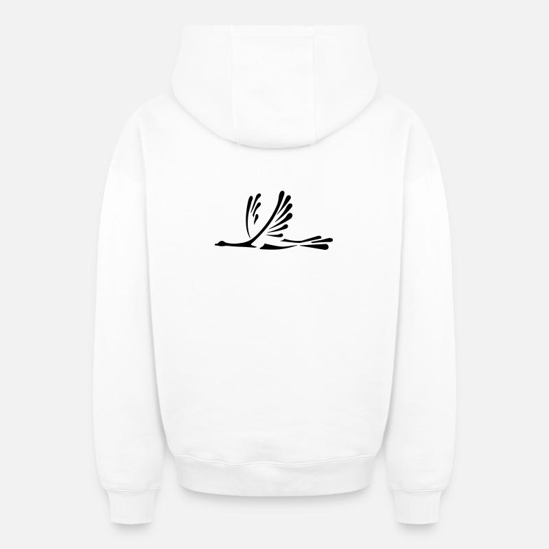 Vogel - Oversized Heavyweight Unisex Zip Hoodie - Weiß