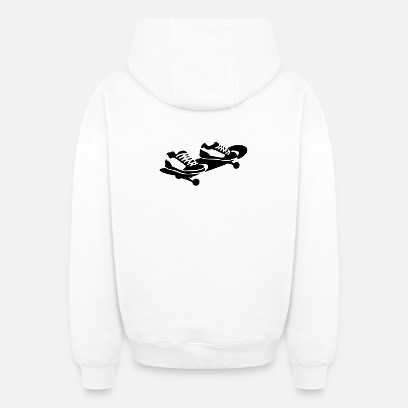 Skateboard - Oversized Heavyweight Unisex Zip Hoodie - Weiß