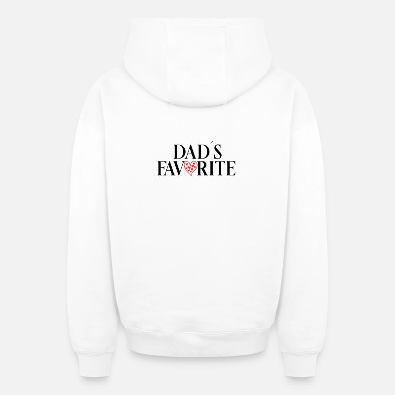Lieblingskind_Papas_Liebling_- - Sweat à capuche unisexe zippé oversize épais SPREAD - blanc