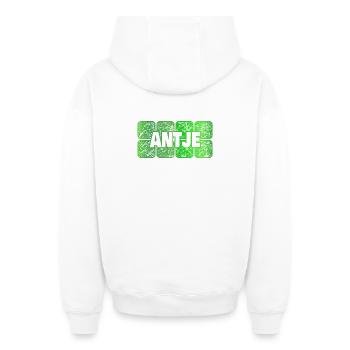 Antje - Oversized Heavyweight Unisex Zip Hoodie - Weiß - Hinten - AI Model Male 178 light (178cm)