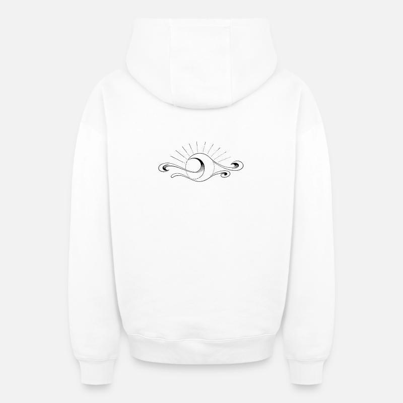 Supernova II - Sweat à capuche unisexe zippé oversize épais SPREAD - blanc