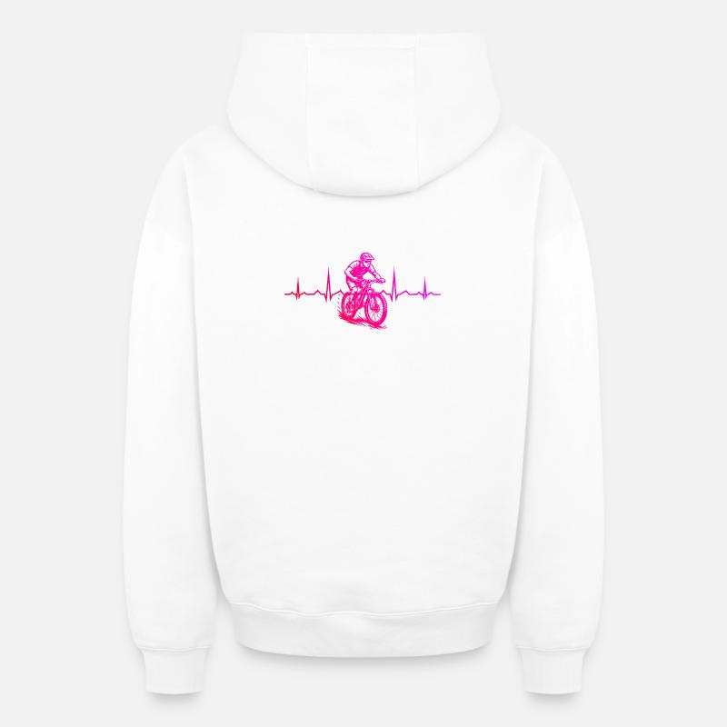 Déclaration pour tous les vététistes - Sweat à capuche unisexe zippé oversize épais SPREAD - blanc