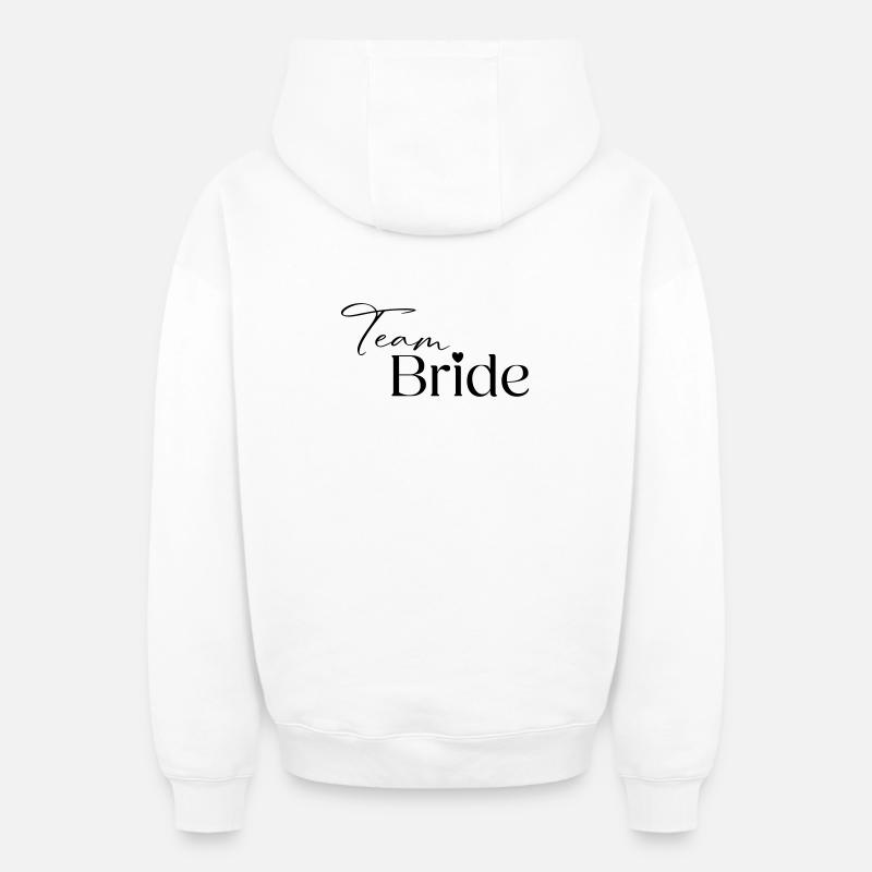 Équipe Bride - Sweat à capuche unisexe zippé oversize épais SPREAD - blanc