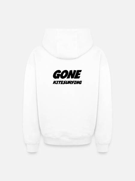 Kiteboarding / Kitesurfing / Kitesurf / - Sweat à capuche unisexe zippé oversize épais SPREAD - blanc