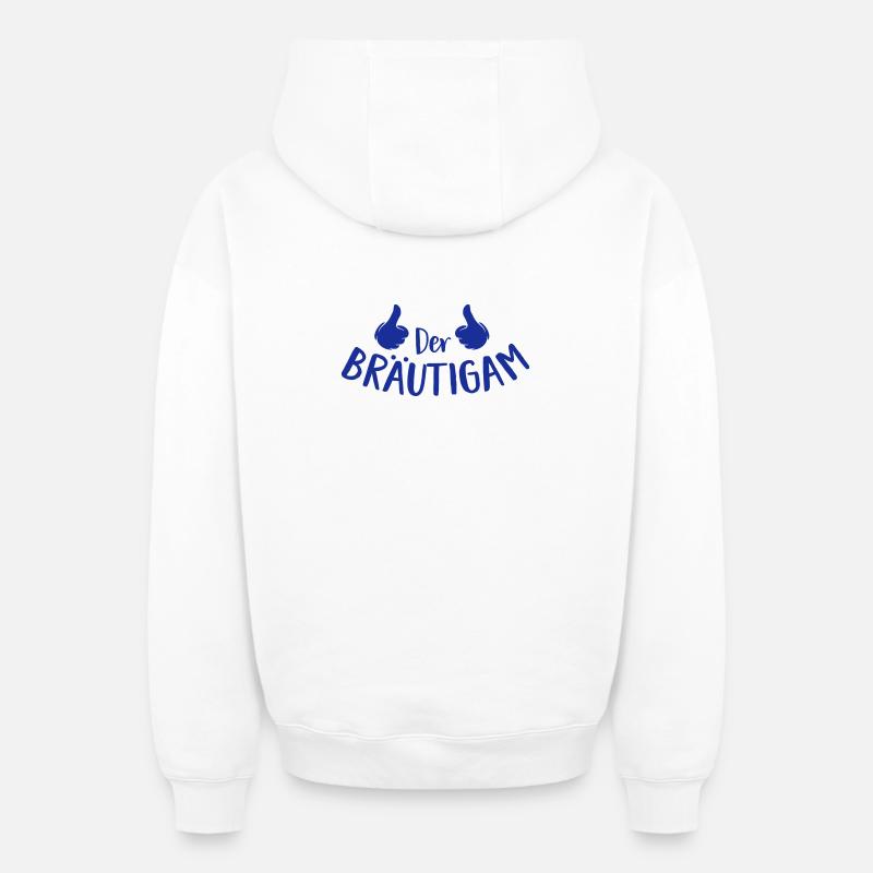 bräutigam hochzeit junggesellenabschied - Oversized Heavyweight Unisex Zip Hoodie - Weiß