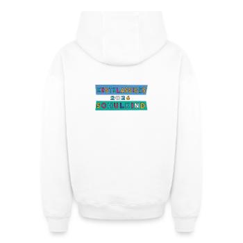 Erstklassiges Schulkind 2026 - Oversized Heavyweight Unisex Zip Hoodie - Weiß - Hinten - AI Model Male 178 light (178cm)