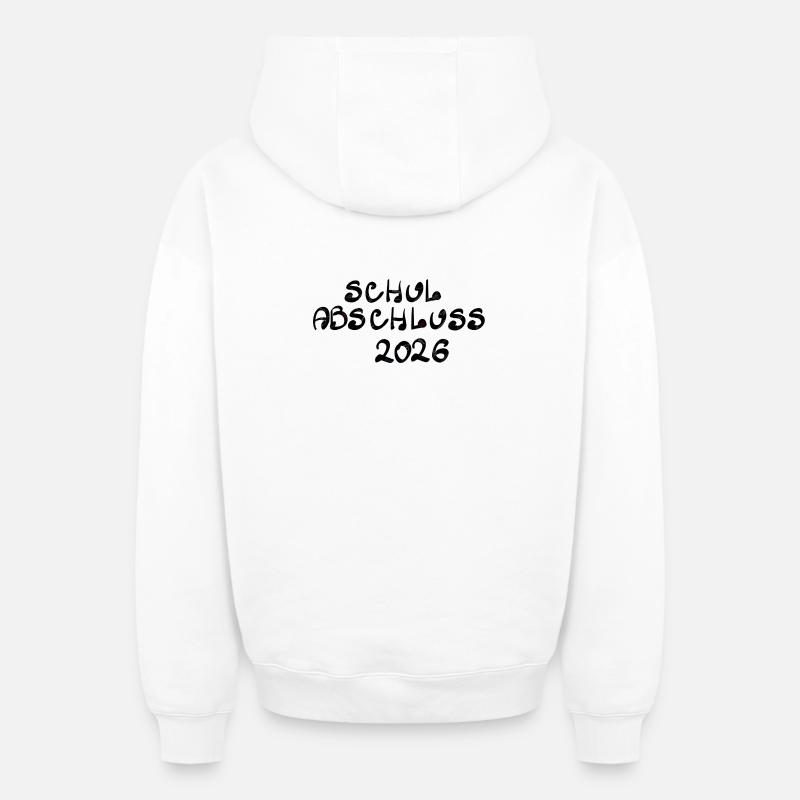 Schulabschluss 2026 - Oversized Heavyweight Unisex Zip Hoodie - Weiß