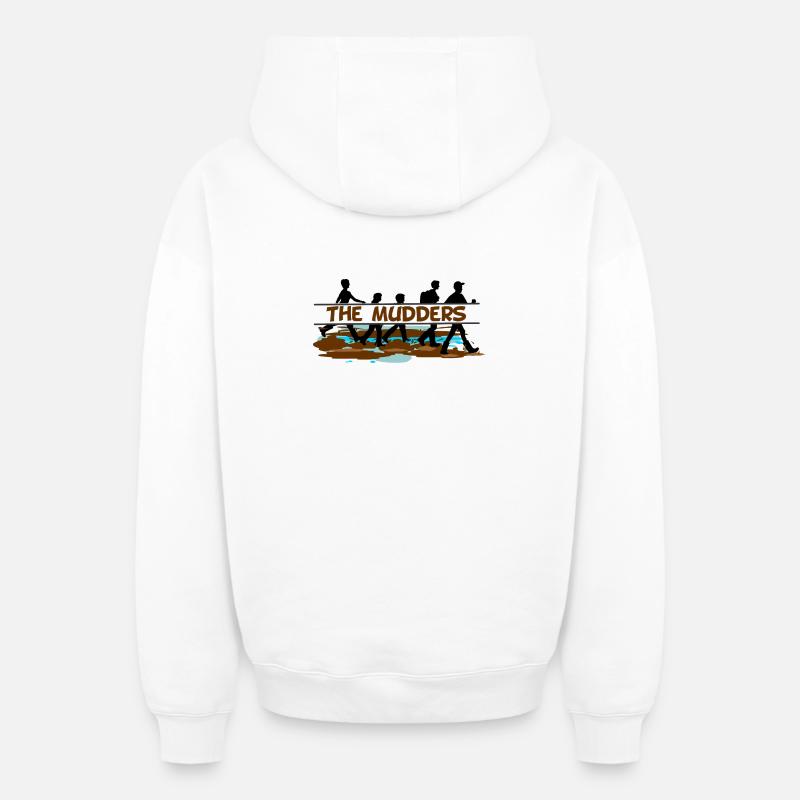 Les Mudders – L’Aventure des Wadden - Sweat à capuche unisexe zippé oversize épais SPREAD - blanc