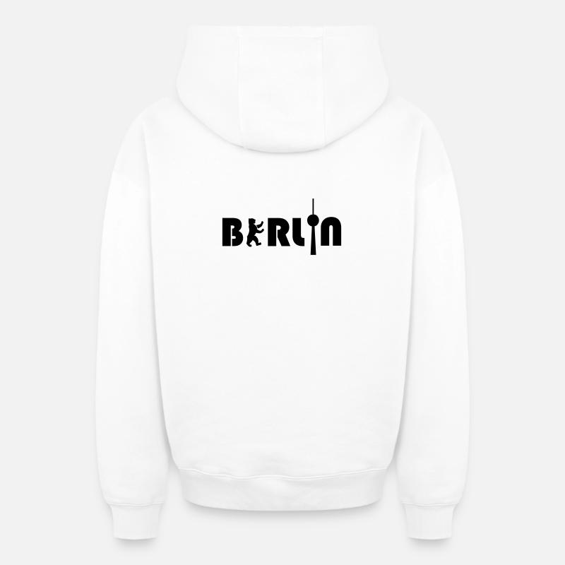 Berlin - Oversized Heavyweight Unisex Zip Hoodie - Weiß