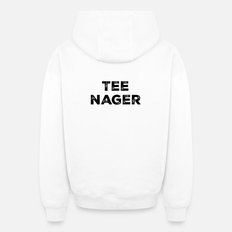 Adolescent - Sweat à capuche unisexe zippé oversize épais SPREAD - blanc