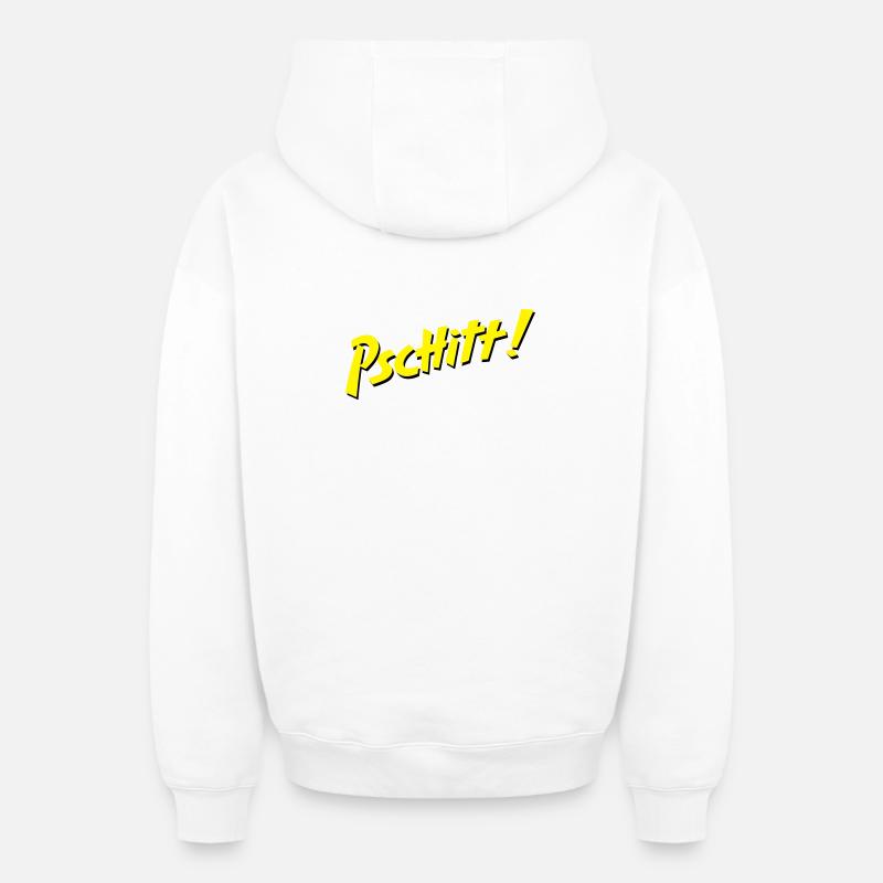 Pschitt Citron - Sweat à capuche unisexe zippé oversize épais SPREAD - blanc