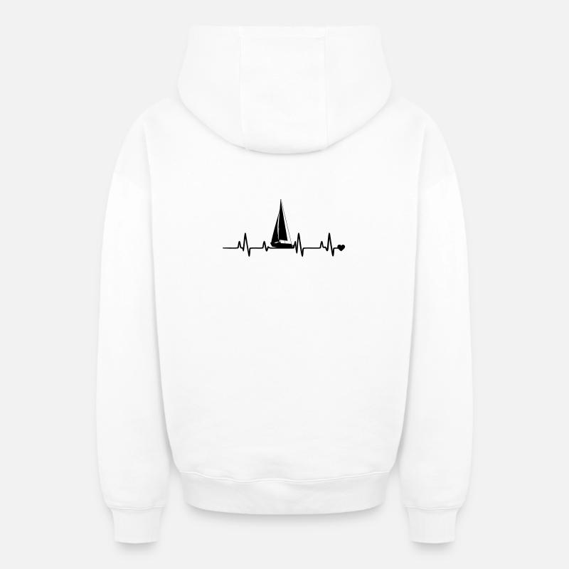 Voile - Sweat à capuche unisexe zippé oversize épais SPREAD - blanc