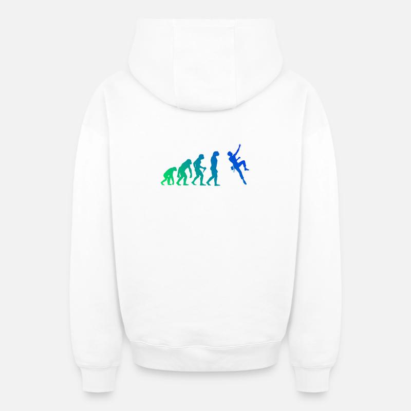 Les éventails d’escalade s’assemblent - Sweat à capuche unisexe zippé oversize épais SPREAD - blanc