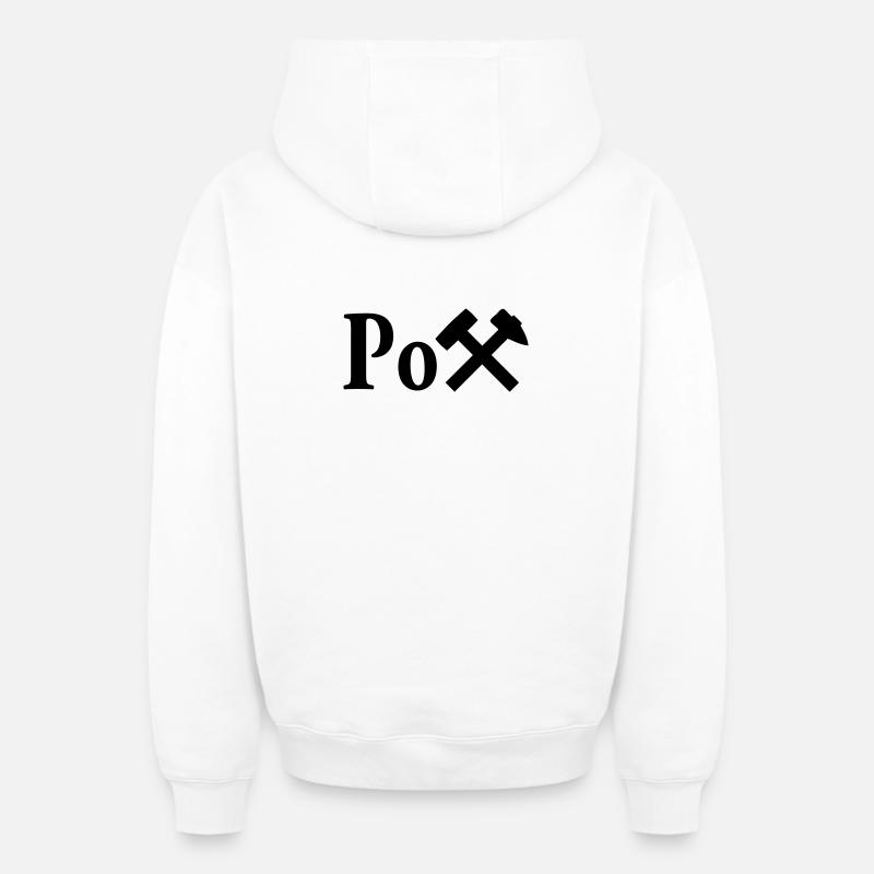 Der Pott - Oversized Heavyweight Unisex Zip Hoodie - Weiß
