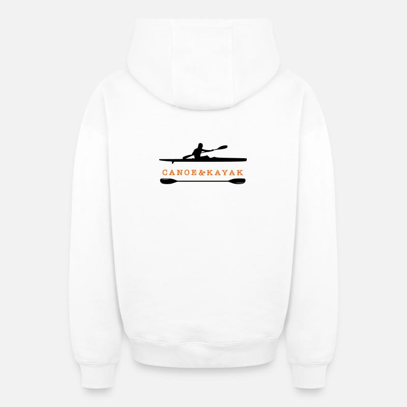 Canoë & Kayak - Sweat à capuche unisexe zippé oversize épais SPREAD - blanc