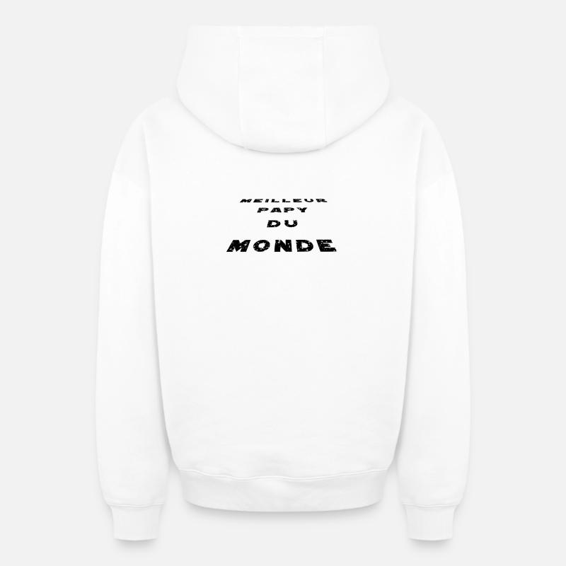 Bester Opa der Welt - Oversized Heavyweight Unisex Zip Hoodie - Weiß