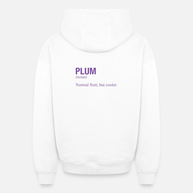 PRUNE - Sweat à capuche unisexe zippé oversize épais SPREAD - blanc