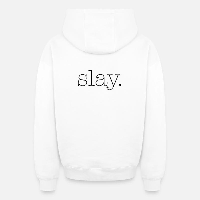 tuer - Sweat à capuche unisexe zippé oversize épais SPREAD - blanc