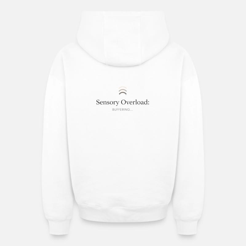 Surcharge sensorielle - Sweat à capuche unisexe zippé oversize épais SPREAD - blanc