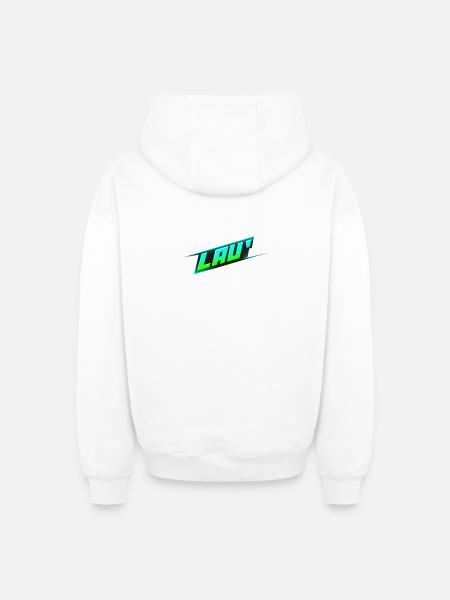 Lau' - Oversized Heavyweight Unisex Zip Hoodie - Weiß