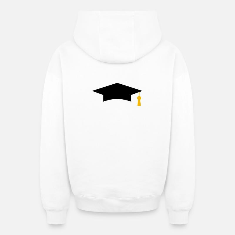 Casquette de remise des diplômes - Sweat à capuche unisexe zippé oversize épais SPREAD - blanc