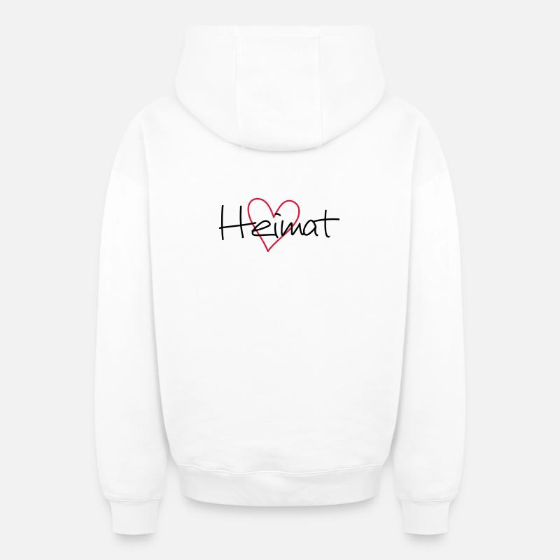 maison de coeur - Sweat à capuche unisexe zippé oversize épais SPREAD - blanc