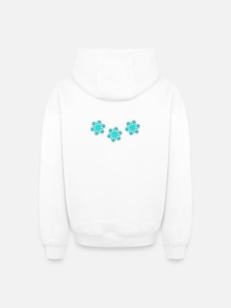 Snow - Oversized Heavyweight Unisex Zip Hoodie - Weiß