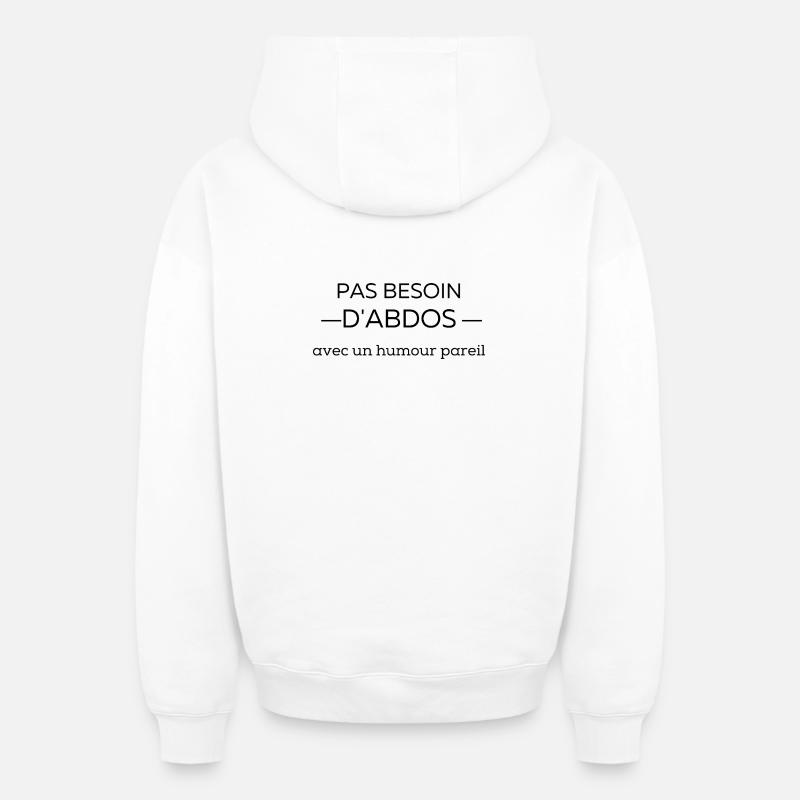 Illustration Nature Équilibrée - Sweat à capuche unisexe zippé oversize épais SPREAD - blanc