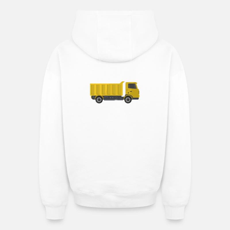 Camion - Sweat à capuche unisexe zippé oversize épais SPREAD - blanc