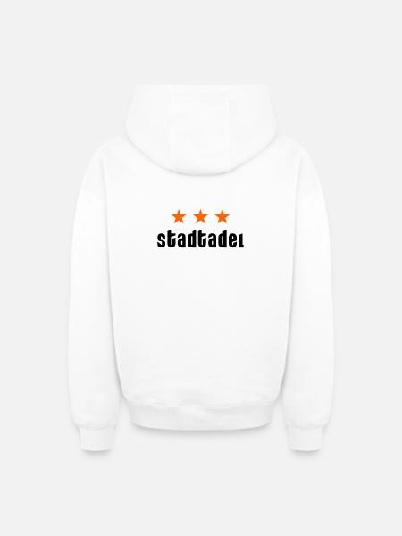 Stadtadel mit Sternen - Oversized Heavyweight Unisex Zip Hoodie - Weiß
