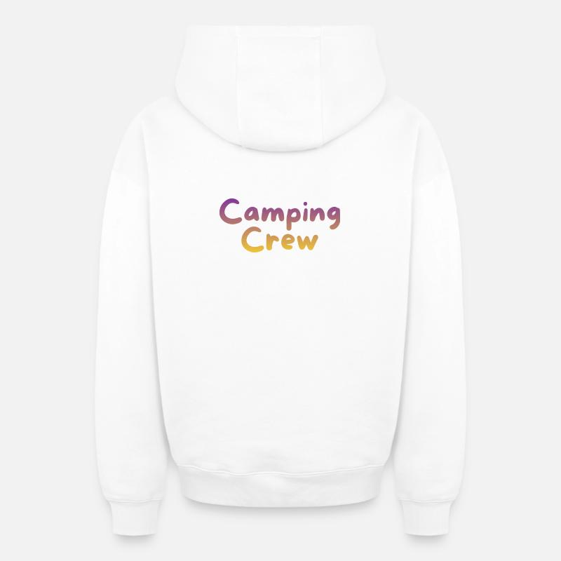 Équipe de camping - Sweat à capuche unisexe zippé oversize épais SPREAD - blanc