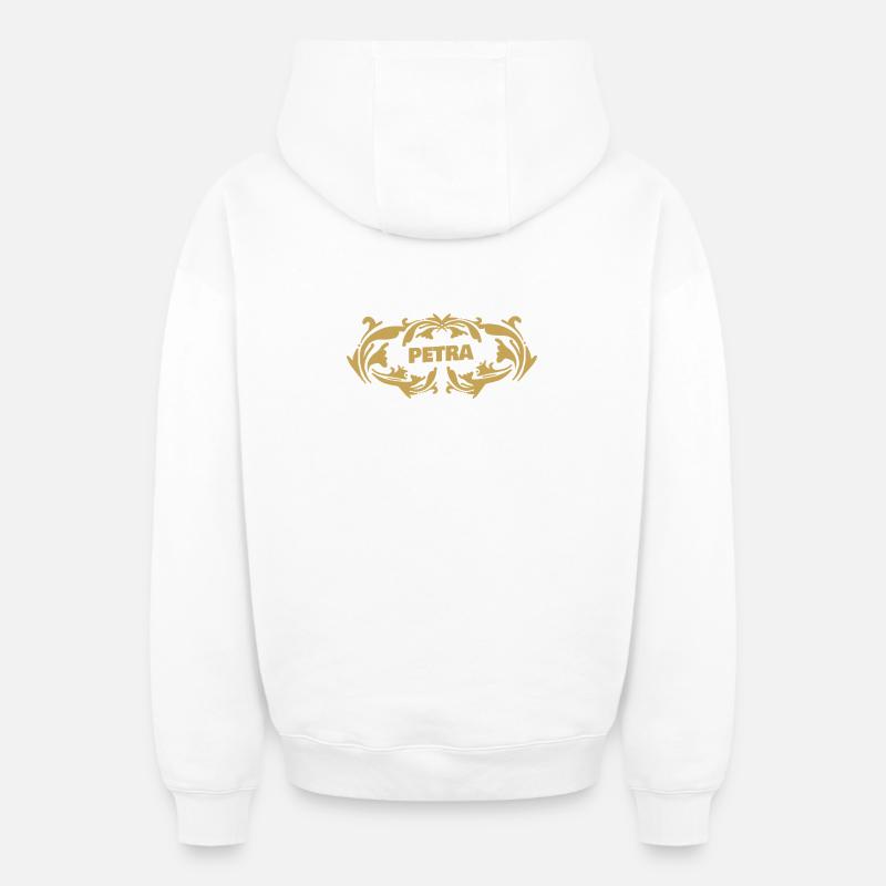 Nom : Petra - Sweat à capuche unisexe zippé oversize épais SPREAD - blanc