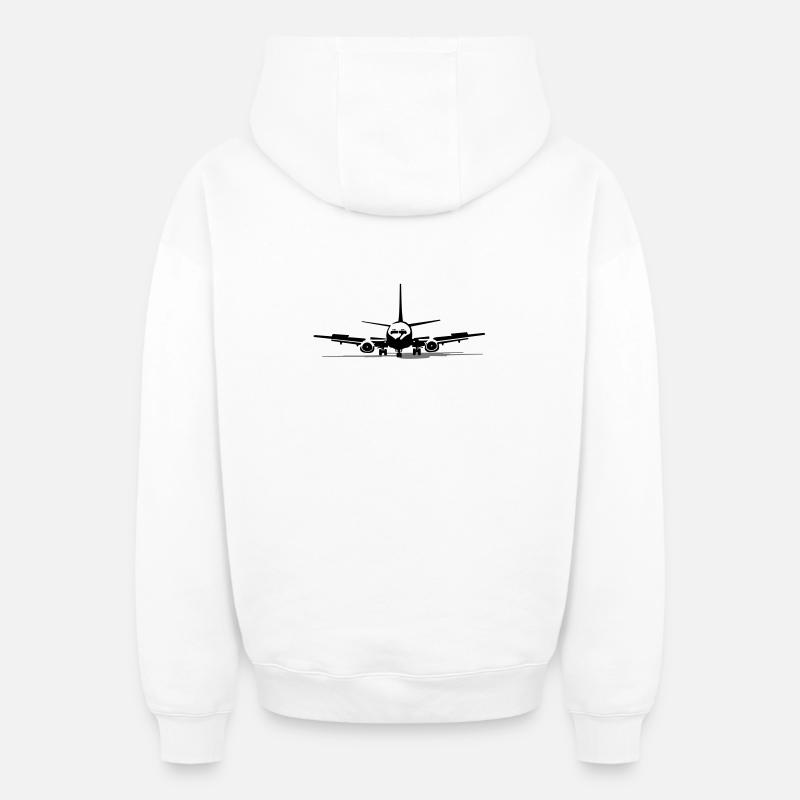 _737 - Sweat à capuche unisexe zippé oversize épais SPREAD - blanc