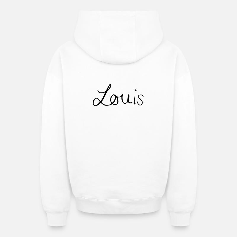 Louis - Sweat à capuche unisexe zippé oversize épais SPREAD - blanc