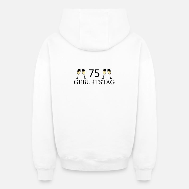 75e anniversaire 75 ans - Sweat à capuche unisexe zippé oversize épais SPREAD - blanc