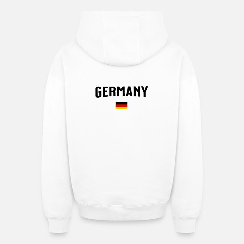 Allemagne - Sweat à capuche unisexe zippé oversize épais SPREAD - blanc