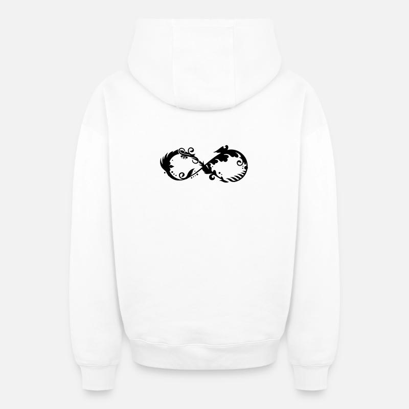 Symbol der Unendlichkeit - Oversized Heavyweight Unisex Zip Hoodie - Weiß