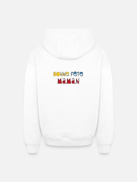 Happy Mother's Day - Mother's Day - Oversized Heavyweight Unisex Zip Hoodie - white