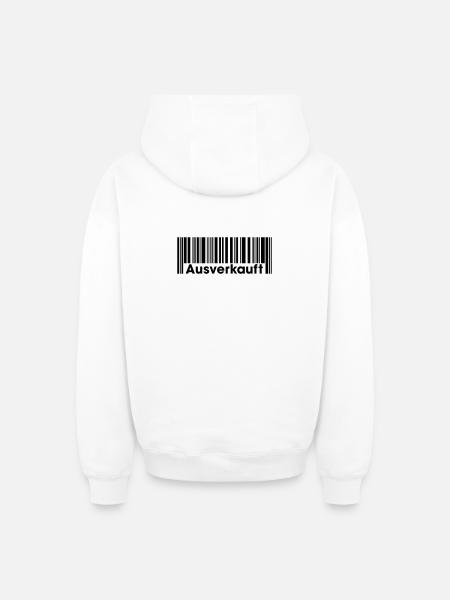 Épuisé - Sweat à capuche unisexe zippé oversize épais SPREAD - blanc