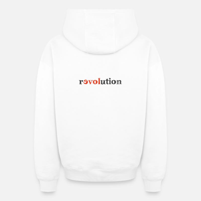 Révolution de l'amour - Sweat à capuche unisexe zippé oversize épais SPREAD - blanc