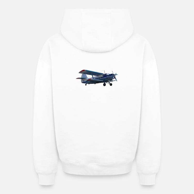 An2 - Sweat à capuche unisexe zippé oversize épais SPREAD - blanc