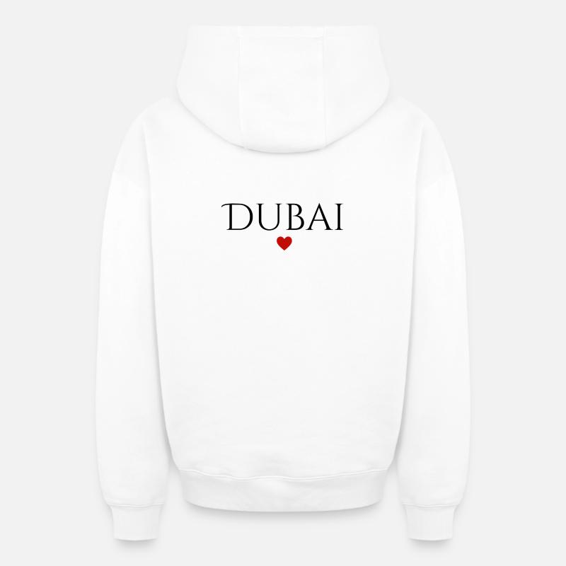 Dubaï - Sweat à capuche unisexe zippé oversize épais SPREAD - blanc