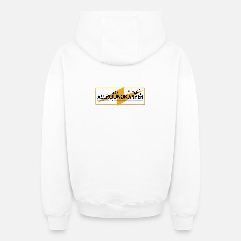 Allroundkasper - Sweat à capuche unisexe zippé oversize épais SPREAD - blanc