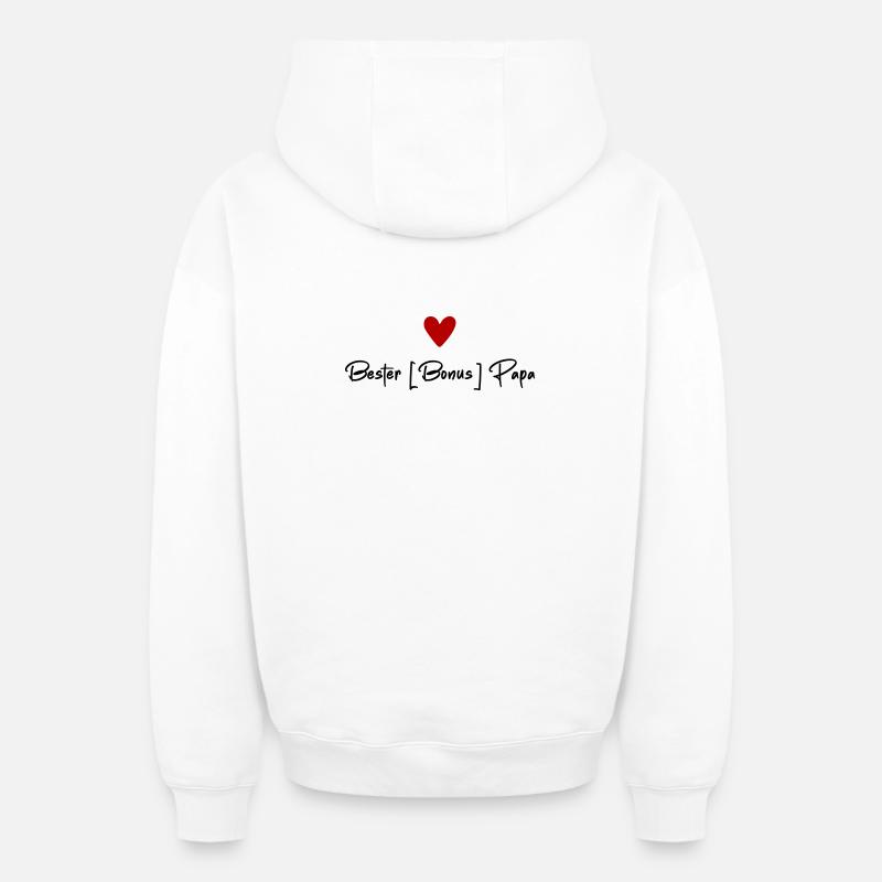 Bester Bonuspapa - Oversized Heavyweight Unisex Zip Hoodie - Weiß