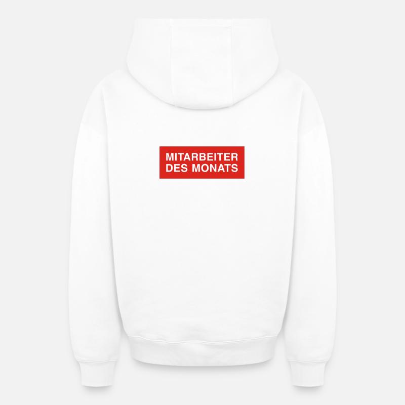mitarbeiter des monats - Oversized Heavyweight Unisex Zip Hoodie - Weiß