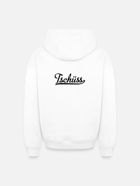 tschüss - Oversized Heavyweight Unisex Zip Hoodie - Weiß